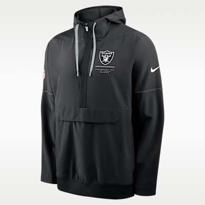 Las Vegas Raiders Sideline Anorak Men's Nike NFL 1/2-Zip Hooded